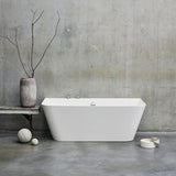 Crosswater Back To Wall Freestanding Bath Crosswater Artist Freestanding Double Ended Back to Wall Bath