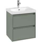 Villeroy & Boch Wall Mounted Vanity Unit Villeroy & Boch Skyla Wall Mounted 600mm Two Drawer Vanity Unit with Basin