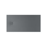 Roca Rectangle Shower Tray Slate / 1600 x 900mm ROCA Terran-N Superslim Stonex® Rectangular Shower Tray with Twist Colour Match Waste Cover