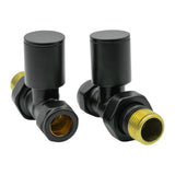 Reina Radiator Valve Black Reina Portland Straight Radiator Valves