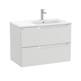 Roca Wall Mounted Vanity Unit Roca Aleyda 800mm Wall Mounted Two Drawer Vanity Unit with Basin