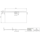 Villeroy & Boch Rectangle Shower Tray Villeroy & Boch Architectura Metalrim Rectangular Shower Tray in Alpin White