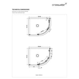Crosswater Optix Single Door Quadrant Shower Enclosure