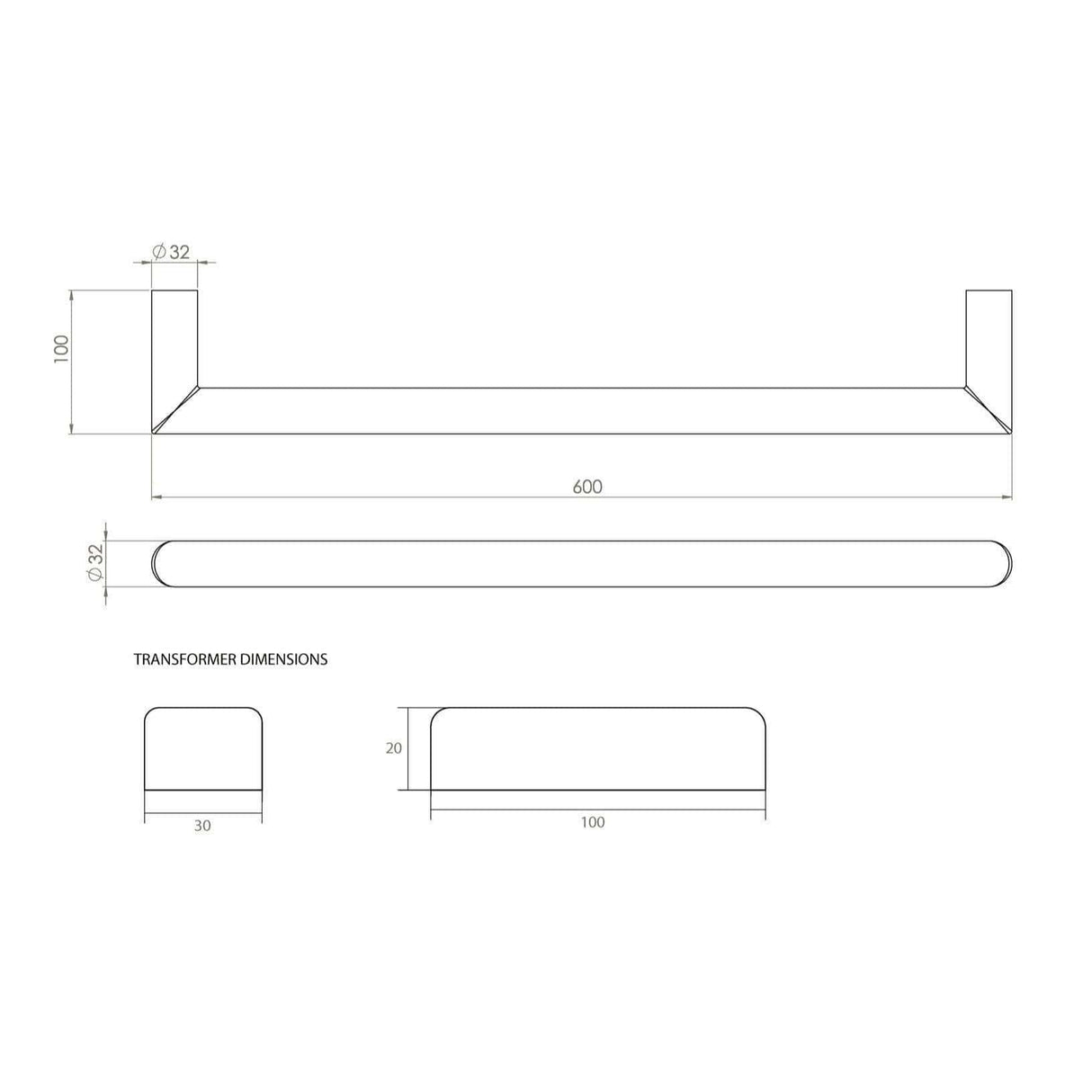 Saneux Designer Towel Radiator Saneux Ember Solo Dry Electric Towel Rail