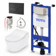 Toto Smart Toilet Matte Black Toto RW Wall Hung Rimless Washlet® Smart Toilet Complete Auto Flush Pack