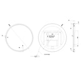 Crosswater Illuminated Mirror Crosswater Infinity Round Framed LED Illuminated Mirror