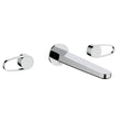 Crosswater Wall Mounted Basin Tap Chrome Crosswater Lazo 3 Hole Wall Mounted Basin Mixer Tap