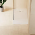 Crosswater Rectangle Shower Tray Crosswater Vito Rectangle 25mm Stone Resin Shower Tray 900 x 1700mm in Matt White with Waste
