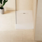 Crosswater Rectangle Shower Tray Crosswater Vito Rectangle 25mm Stone Resin Shower Tray 900 x 1700mm in Matt White with Waste