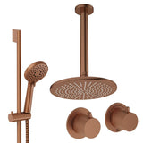 UK Bathroom Store Concealed Shower Set Crosswater Module Shower Set 2 with Riser Rail Kit and Overhead Shower