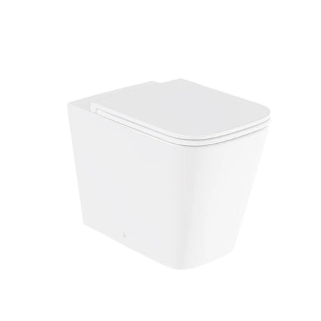 Vado Back to Wall Toilet Vado Cameo Soft Square Rimless Back to Wall Toilet with Slimline Soft Close Seat in White Gloss