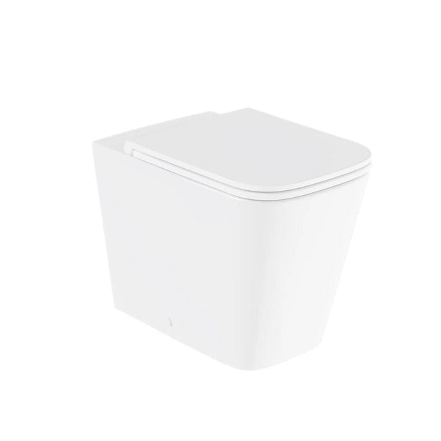 Vado Back to Wall Toilet Vado Cameo Soft Square Rimless Back to Wall Toilet with Slimline Soft Close Seat in White Gloss