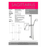 Sagittarius Silder Rail Sagittarius Victoria Shower Slide Rail and Handset Kit - Chrome