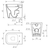 Aquarius Bathrooms Back to Wall Toilet Aquarius Laura Back to Wall Rimless Toilet Bundle with Pan, Cistern and Flush Button