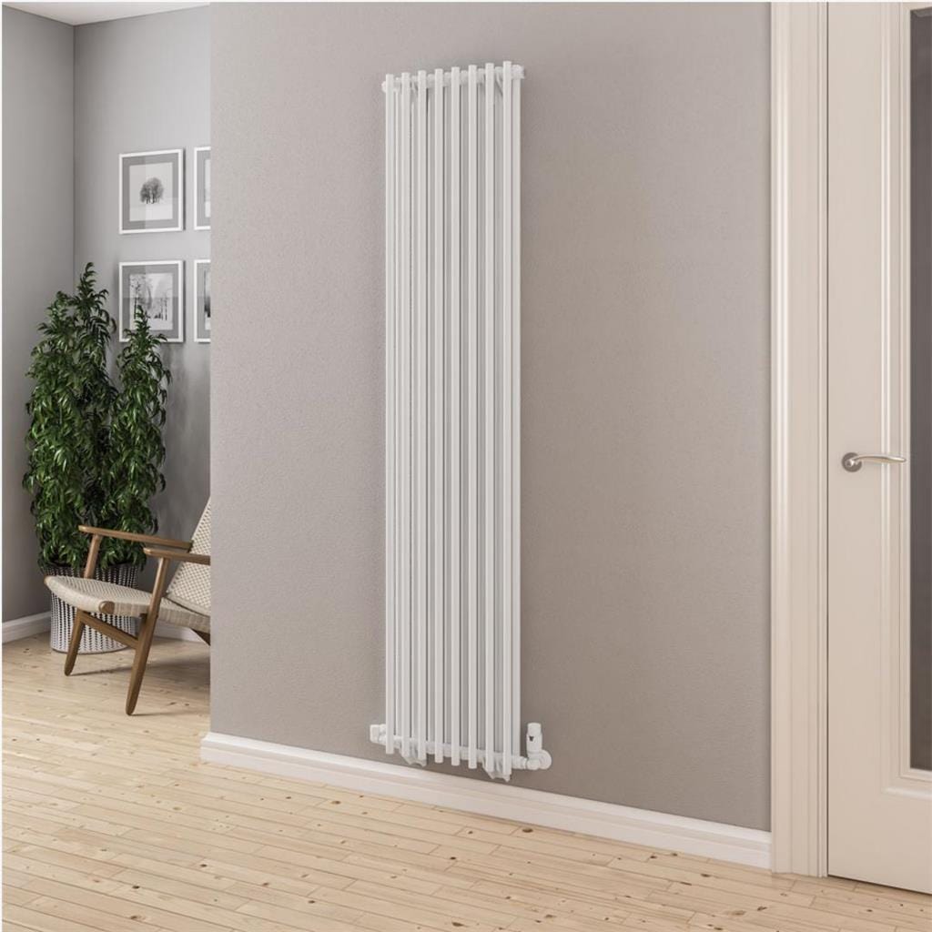 Eastbrook Column Radiator 1800 x 410mm Eastbrook Murano Vertical Designer Radiator in Gloss White