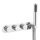 Crosswater Concealed Shower Valve Crosswater Dial Central Thermostatic Shower Valve with 2 Way Diverter & Handset in Chrome