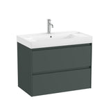 Roca Ona 800mm Wall Mounted Two Drawer Vanity Unit with Basin