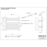 Eastbrook Wendover Straight Heated Towel Rail in Anthracite