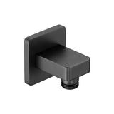 JTP Shower Brackets and Outlets Matt Black JTP HIX Square Water Outlet