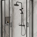 Aquarius Bathrooms Quadrant Shower Enclosure Matt Black / 1000x800mm Aquarius Urbano 6mm Quadrant Shower Enclosure 1850mm