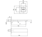 Villeroy & Boch Bath Spout Villeroy & Boch Subway 3.0 Wall Mounted Bath Spout Tap