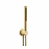 JTP Shower Handset Brushed Brass JTP VOS Wall Mounted Designer Round Outlet with Shower Handset and Hose