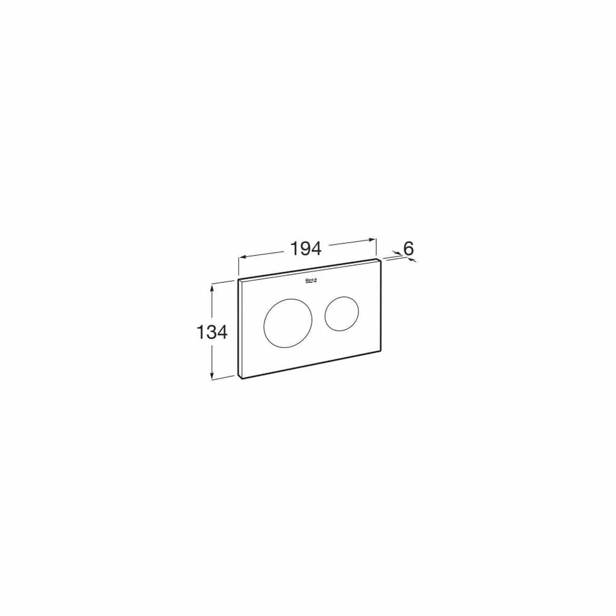 Roca Flush Plate Roca Duplo-S PS3 Flush Plate in Brushed Stainless Steel