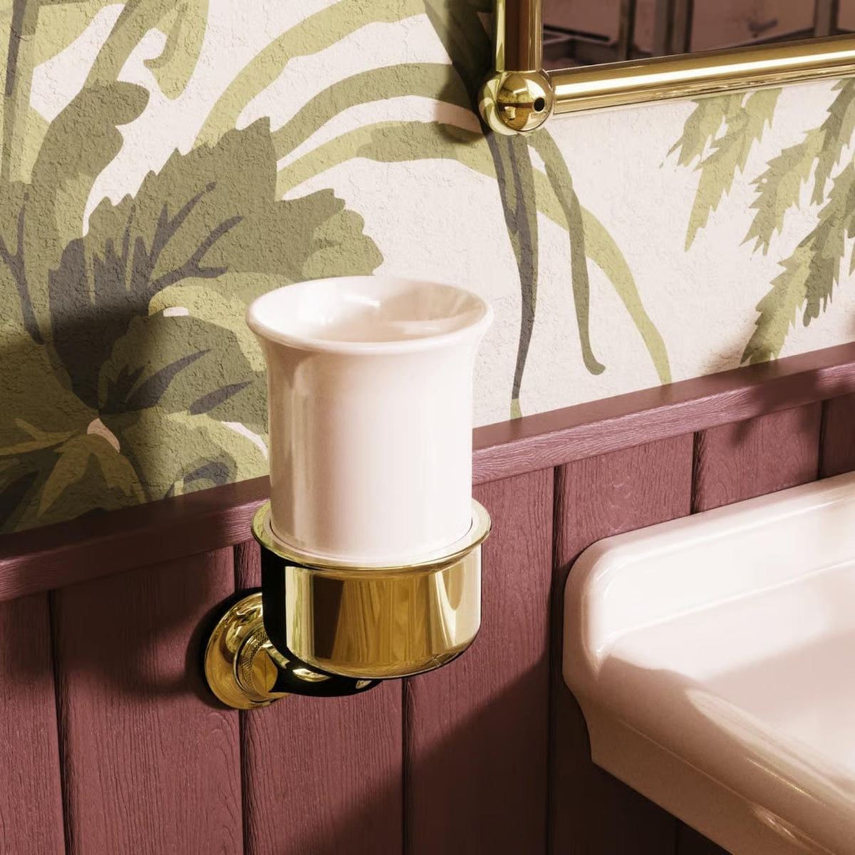 Burlington Toothbrush Holder Gold Burlington Guild Tumbler and Holder