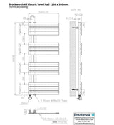 Eastbrook Designer Towel Radiator Eastbrook Brockworth All Electric Vertical Designer Towel Rail