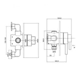 Sagittarius Exposed Shower Valve Sagittarius Ergo 1 Outlets Exposed Thermostatic Shower Valve - Chrome