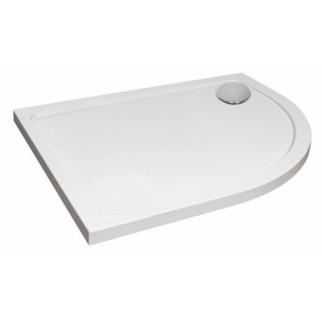 Aquarius Quadrant Shower Tray 900x760mm / Right Hand Aquarius Urbano Offset Quadrant 45mm Stone Resin Shower Tray in White