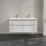Villeroy & Boch Wall Mounted Vanity Unit Villeroy & Boch Subway 3.0 Wall Hung 1200mm Four Drawer Double Vanity Unit with Basin