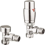 Crosswater Radiator Valve Matt Black Crosswater Angled Thermostatic Radiator Valves