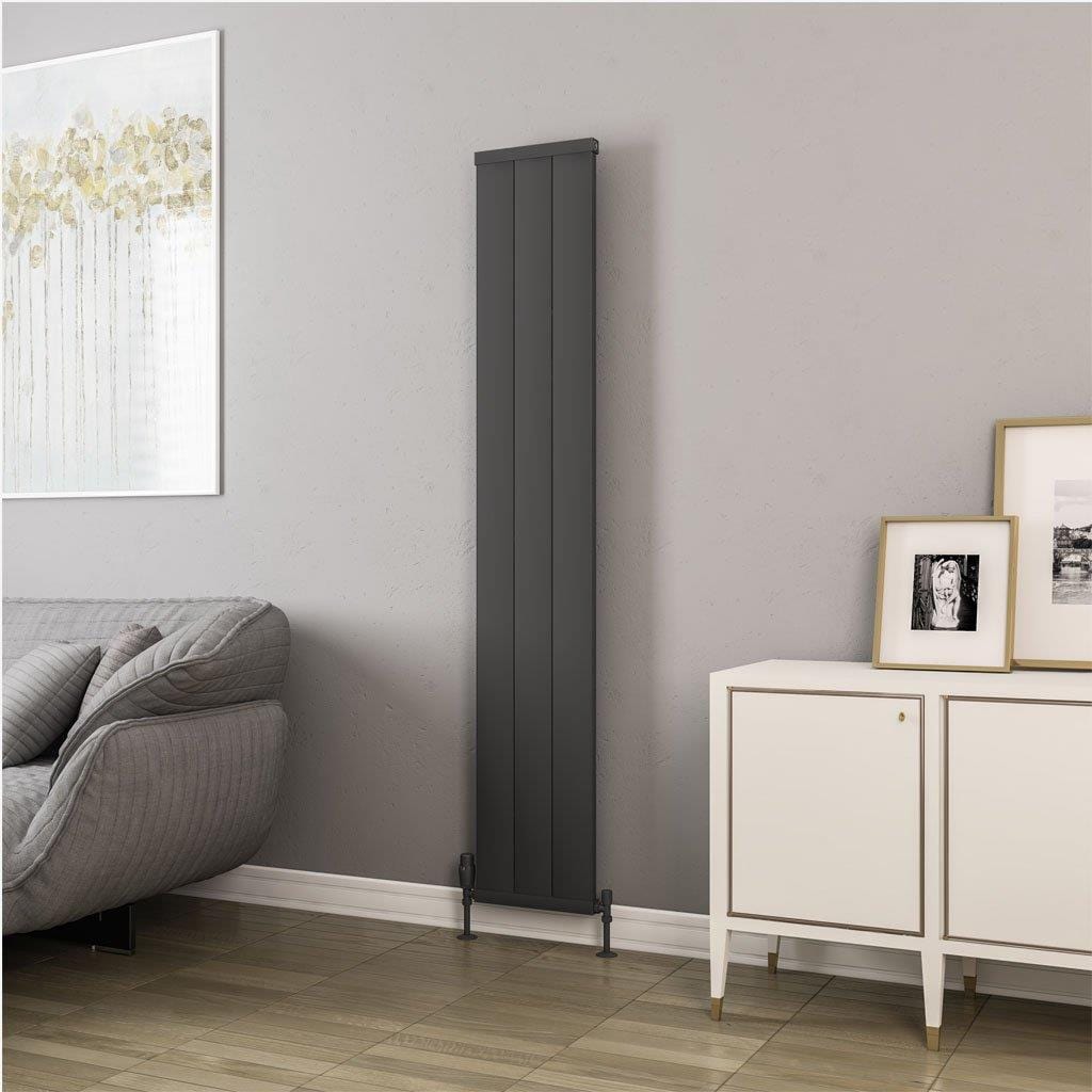 Eastbrook Panel Radiator 1800 x 310mm / Matt Anthracite Eastbrook Kingswood Slimline Vertical Aluminium Radiator