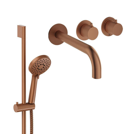 UK Bathroom Store Concealed Shower Set Crosswater Module Shower Set 4 with Riser Rail Kit and Bath Spout