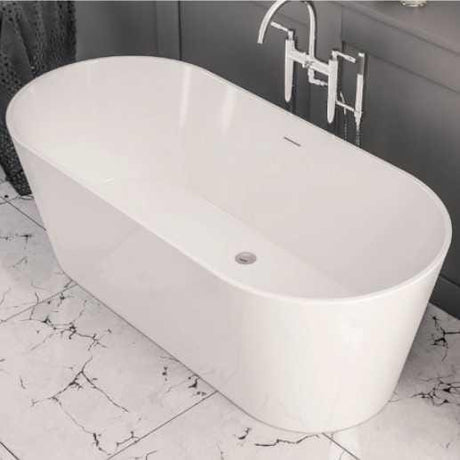 Eastbrook Modern Freestanding Bath Eastbrook Lambeth Freestanding Bath - 1590 x 740 in Gloss White