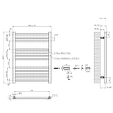 Eastbrook Ladder Rail Eastbrook Wendover Straight Vertical Heated Towel Rail in Polished Stainless Steel