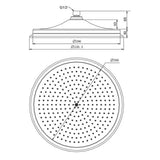 Burlington Fixed Shower Head Burlington Riviera Fixed AirBurst Shower Head with Wall Mounted Arm