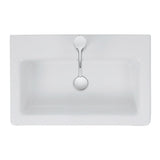 Crosswater Countertop Basin Crosswater Air 600mm Countertop or Wall Mounted Basin with 1 Tap Hole