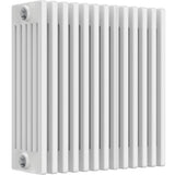 Aquarius Bathrooms Column Radiator 600mm x 605mm Aquarius Foundry Horizontal 6 Column Radiator in White