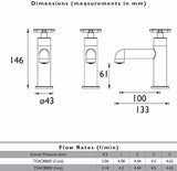 Heritage Pillar Basin Tap Heritage Salcombe Basin Pillar Taps (Pair)