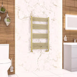 Eastbrook Wendover Straight Heated Towel Rail in Brushed Brass
