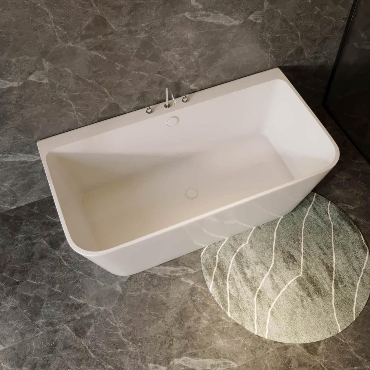 Crosswater Back To Wall Freestanding Bath Crosswater Artist Freestanding Double Ended Back to Wall Bath
