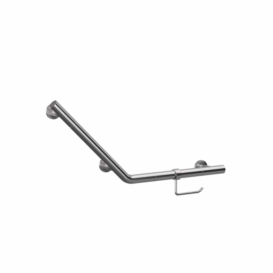 Crosswater Grab Rail/Bar Crosswater Angled Grab Bar & Toilet Roll Holder