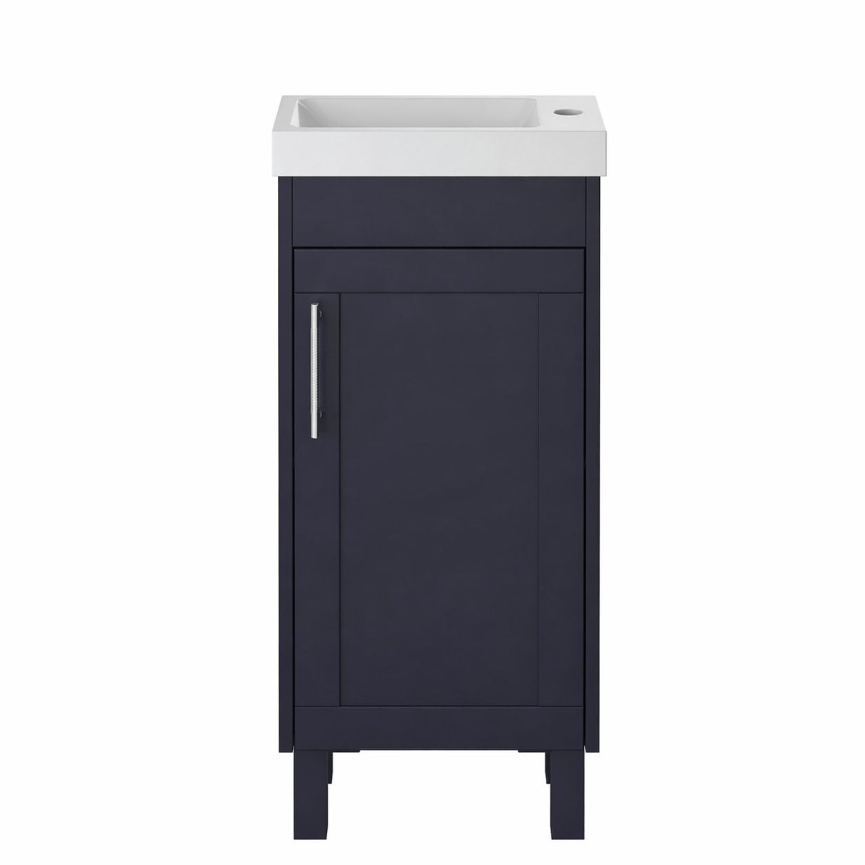 Heritage Cloakroom Unit Midnight Blue Heritage Lynton 400mm Floor Standing Cloakroom Vanity Unit with Basin, Waste and Handle Bundle