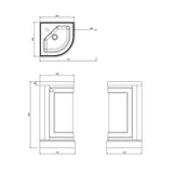 Burlington Cloakroom Vanity Unit Burlington  Freestanding Corner Cloakroom Vanity Unit and Basin