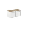 Crosswater Wall Mounted Vanity Unit White Gloss / 1000mm / Windsor Oak Crosswater Infinity Wall Mounted Vanity Unit with Worktop
