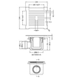 Aquarius Shower Tray Waste Aquarius Urbano 90mm Shower Waste with Square Grill for 32mm Slimline Trays