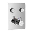Flova Concealed Shower Valve Diamond Chrome Flova Levo Square 2 Outlet GoClick Finishing Set