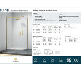 Merlyn Side Panel Merlyn Ionic Frameless Side Panel for Sliding Shower Door